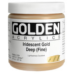 GOLDEN GOLDEN HEAVY BODY ACRYLIC 8OZ IRIDESCENT GOLD DEEP (SPECIAL ORDER)