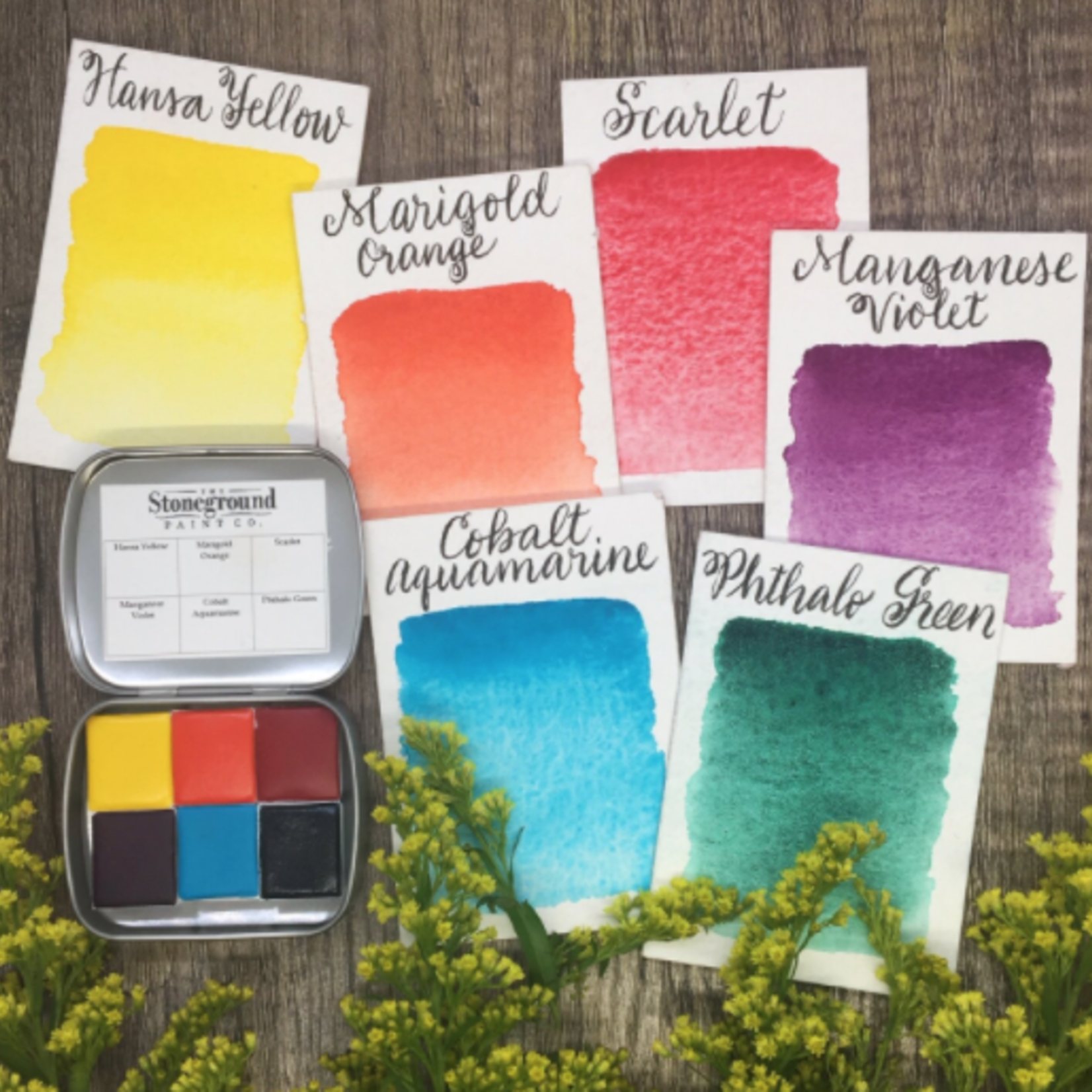 STONEGROUND WATERCOLOUR PALETTE SMALL SUMMER
