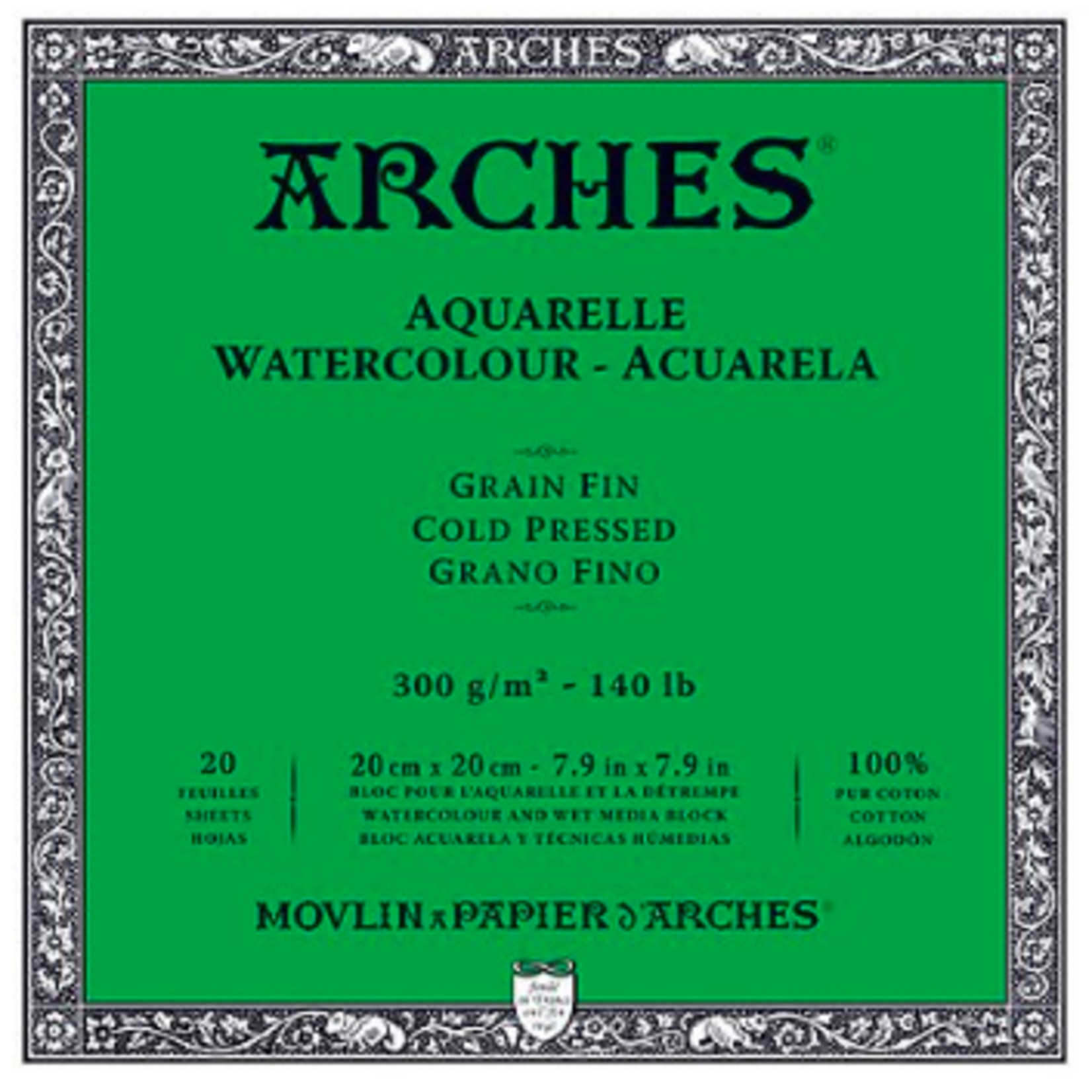 ARCHES ARCHES WATERCOLOUR BLOCK 140LB CP 7X10