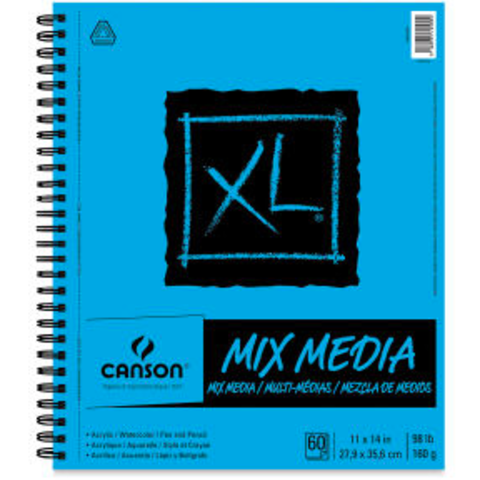 CANSON CANSON XL MIX MEDIA PAD 98LB SIDE COIL  60/SHT 11X14