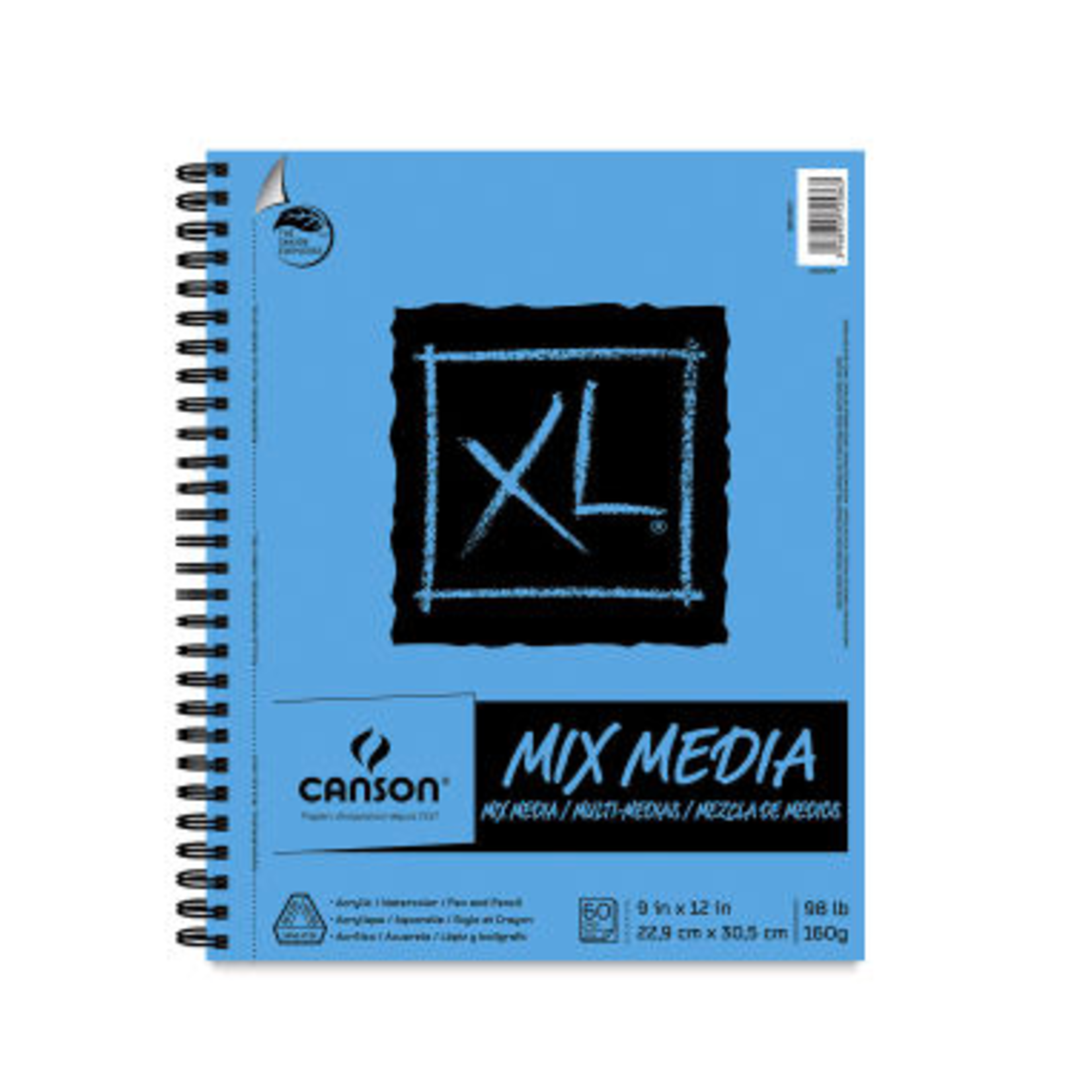 CANSON CANSON XL MIX MEDIA PAD 98LB SIDE COIL  60/SHT 9x12