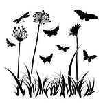 THE CRAFTERS WORKSHOP STENCIL 6X6 TCW197S MINI BUTTERFLY MEADOW