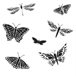 THE CRAFTERS WORKSHOP STENCIL 6X6 TCW260S MINI MARIPOSAS