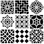 THE CRAFTERS WORKSHOP STENCIL 6X6 TCW385S MINI MOROCCAN TILES