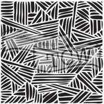 THE CRAFTERS WORKSHOP STENCIL 6X6 TCW600S MINI OVERLAPPING STRIPES