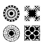 THE CRAFTERS WORKSHOP STENCIL 6X6 TCW856S QUATTRO MOTIFS