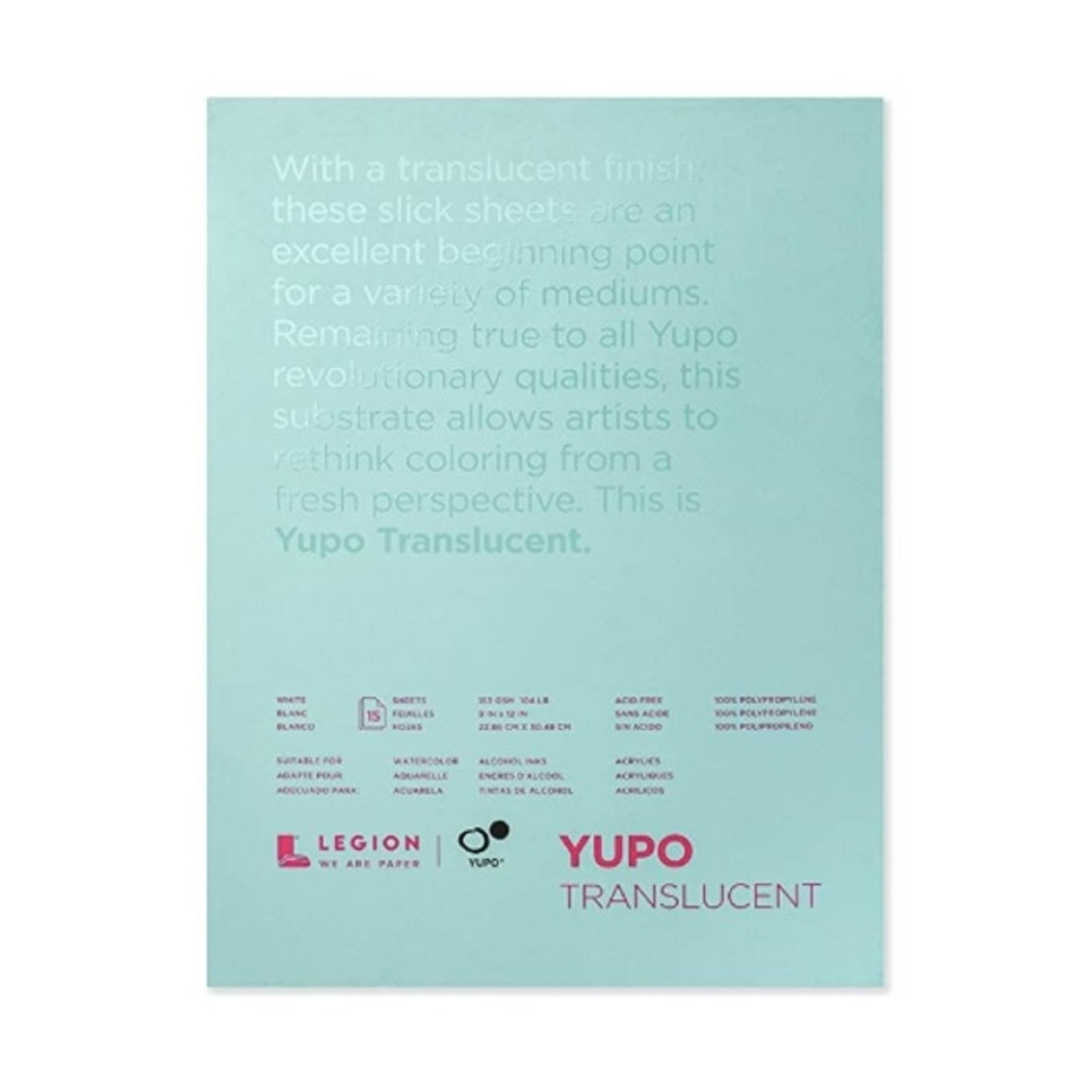 YUPO PAD 9X12 TRANSLUCENT