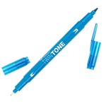 TOMBOW TWIN-TONE DUAL-TIP MARKER 84 TURQUOISE BLUE