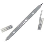 TOMBOW TWIN-TONE DUAL-TIP MARKER 49 GRAY