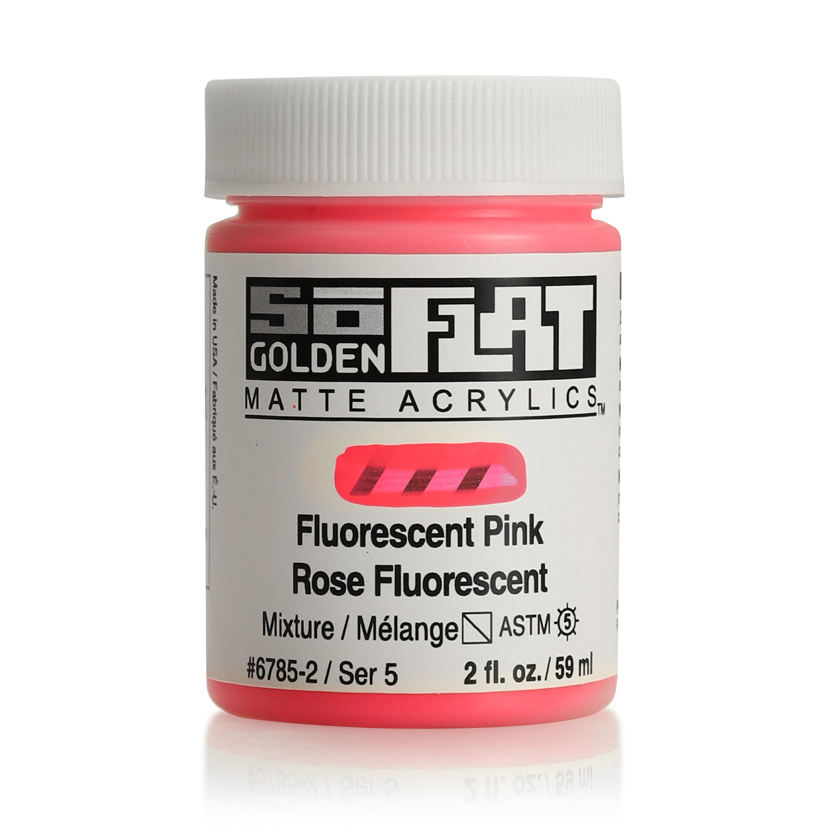 GOLDEN SO FLAT MATTE ACRYLIC 2OZ FLUORESCENT PINK