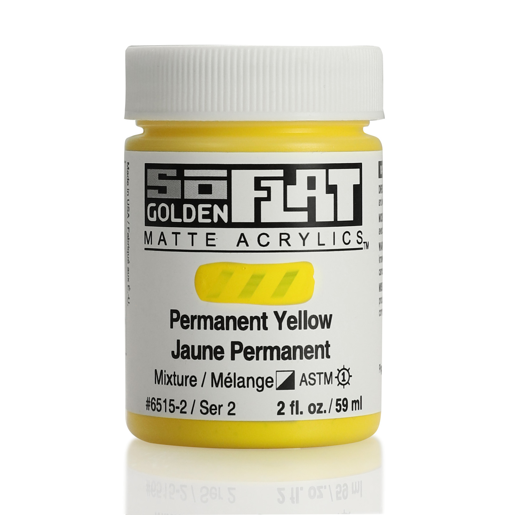 GOLDEN SO FLAT MATTE ACRYLIC 2OZ PERMANENT YELLOW