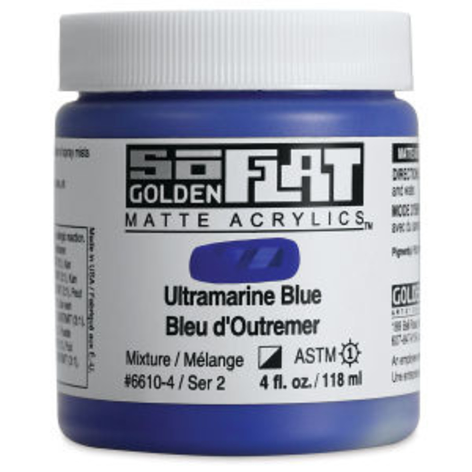 GOLDEN SO FLAT MATTE ACRYLIC 4OZ ULTRAMARINE BLUE