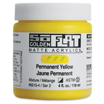 GOLDEN SO FLAT MATTE ACRYLIC 4OZ PERMANENT YELLOW