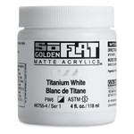 GOLDEN SO FLAT MATTE ACRYLIC 4OZ TITANIUM WHITE