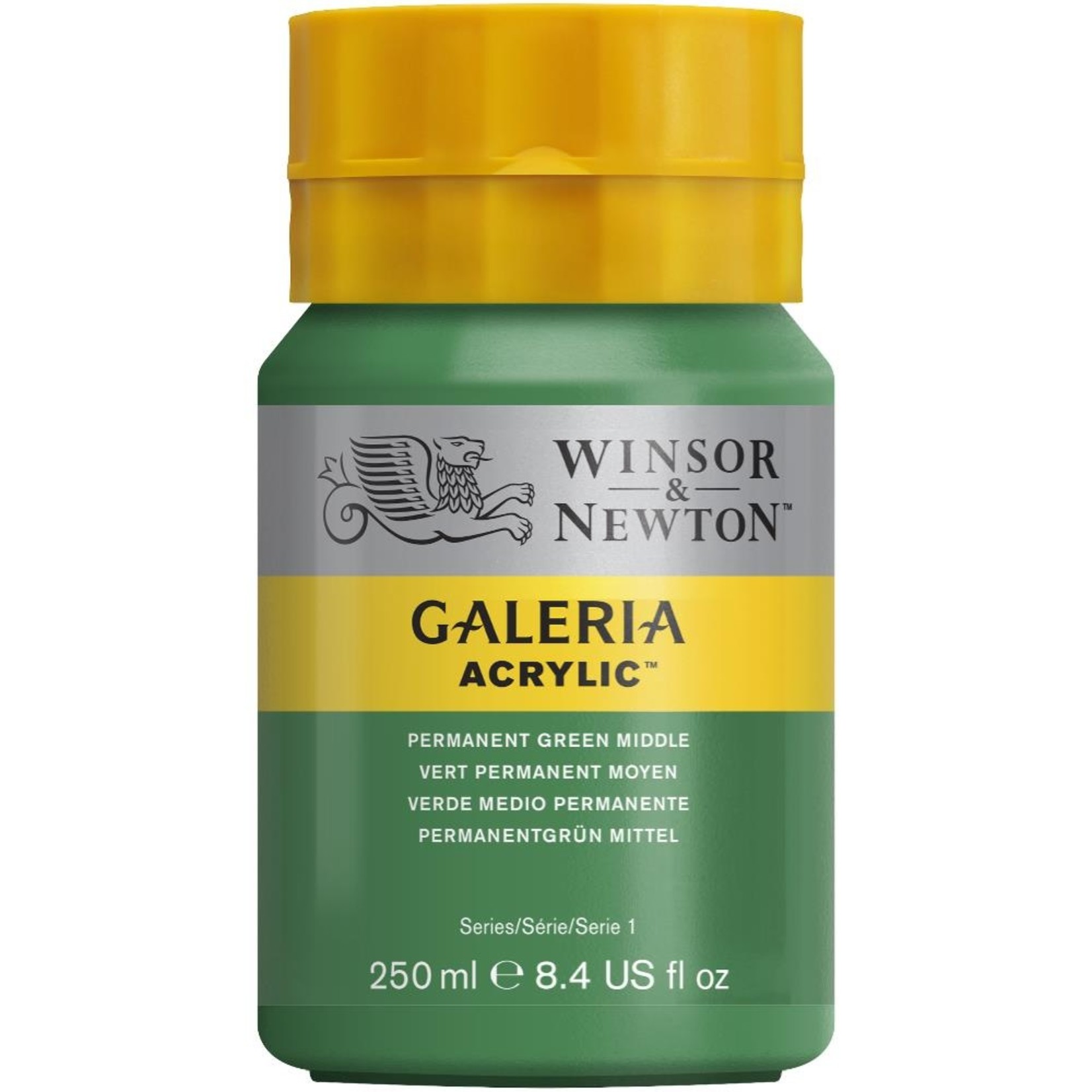 WINSOR NEWTON WINSOR & NEWTON GALERIA ACRYLIC 8OZ PERMANENT GREEN MIDDLE