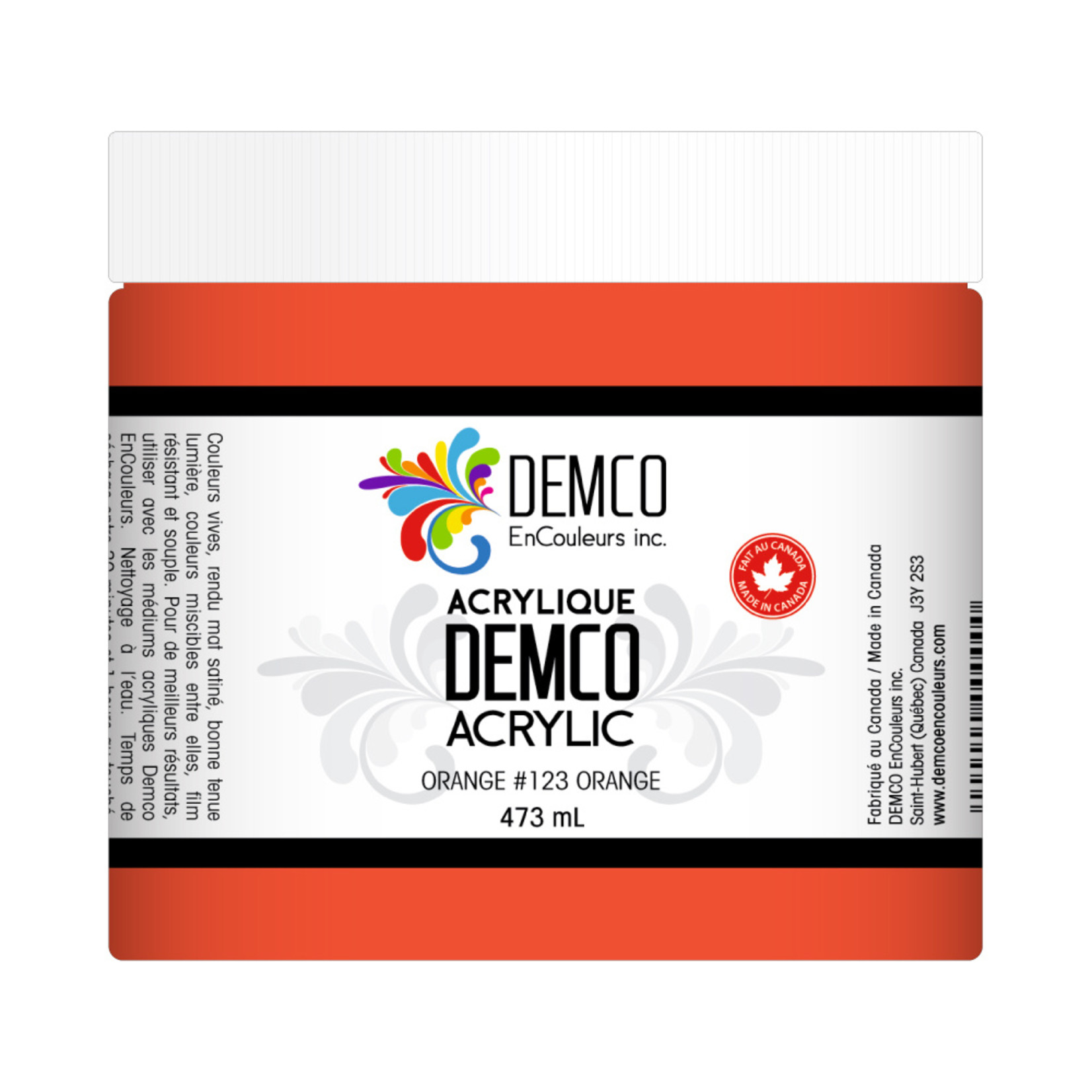 DEMCO ACRYLIC 8OZ FLUORESCENT RED