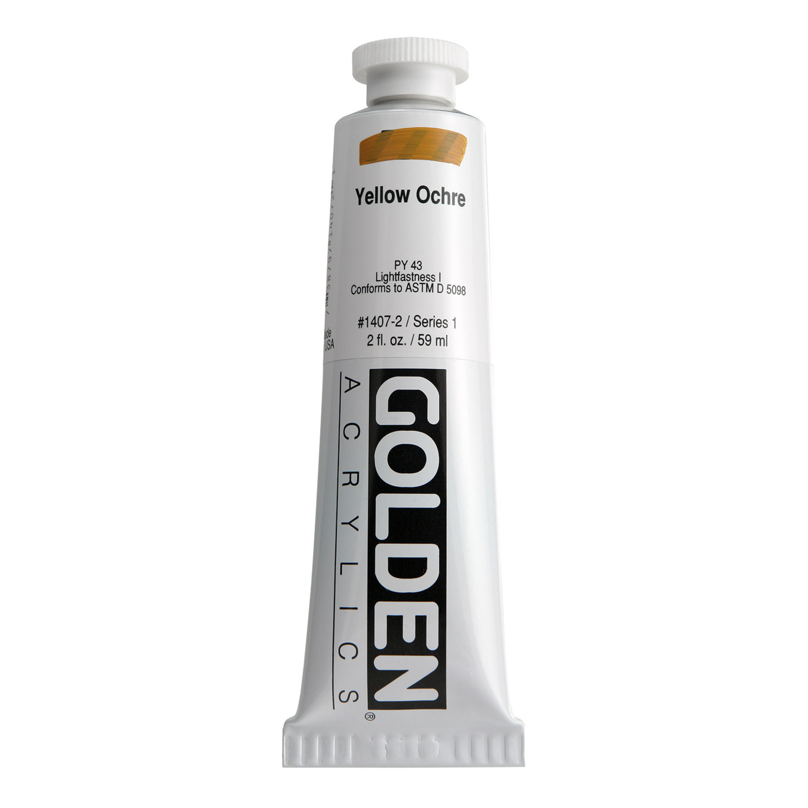 GOLDEN GOLDEN HEAVY BODY ACRYLIC 2OZ YELLOW OCHRE