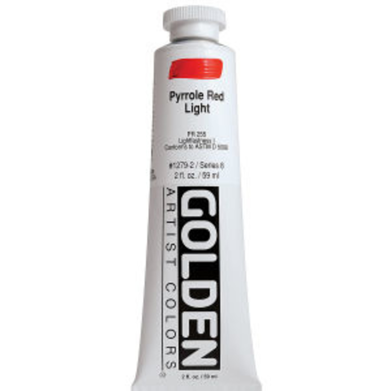 GOLDEN GOLDEN HEAVY BODY ACRYLIC 2OZ PYRROLE RED LIGHT