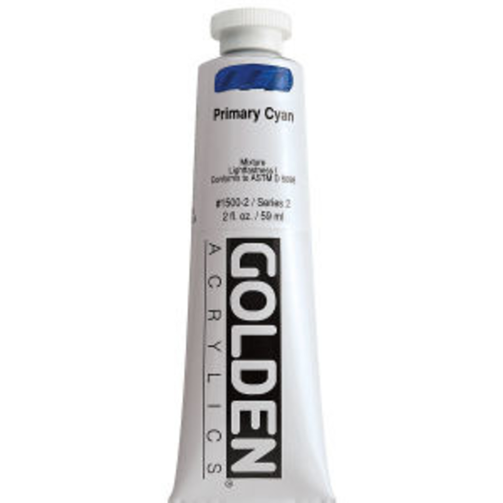 GOLDEN GOLDEN HEAVY BODY ACRYLIC 2OZ PRIMARY CYAN