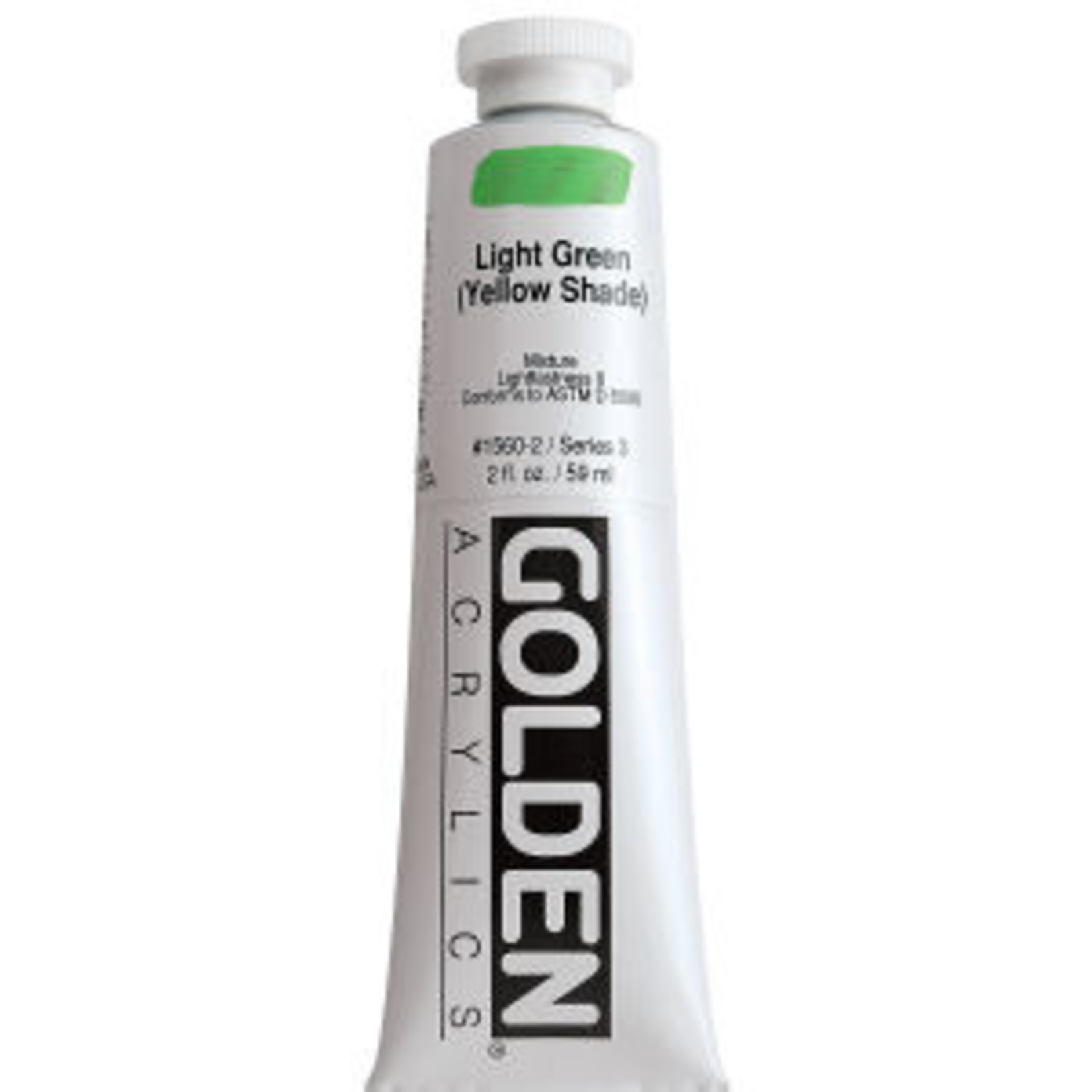 GOLDEN GOLDEN HEAVY BODY ACRYLIC 2OZ LIGHT GREEN (YELLOW SHADE)