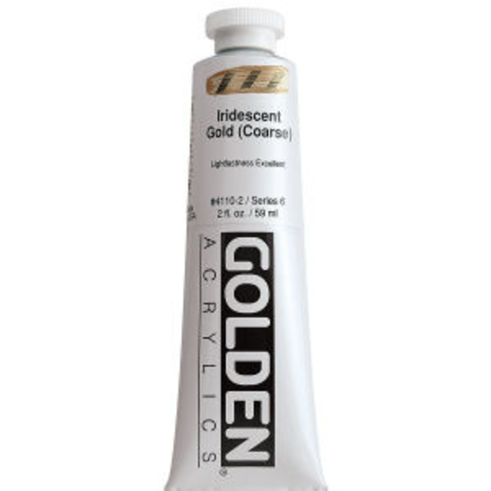 GOLDEN GOLDEN HEAVY BODY ACRYLIC 2OZ IRIDESCENT GOLD (COARSE)