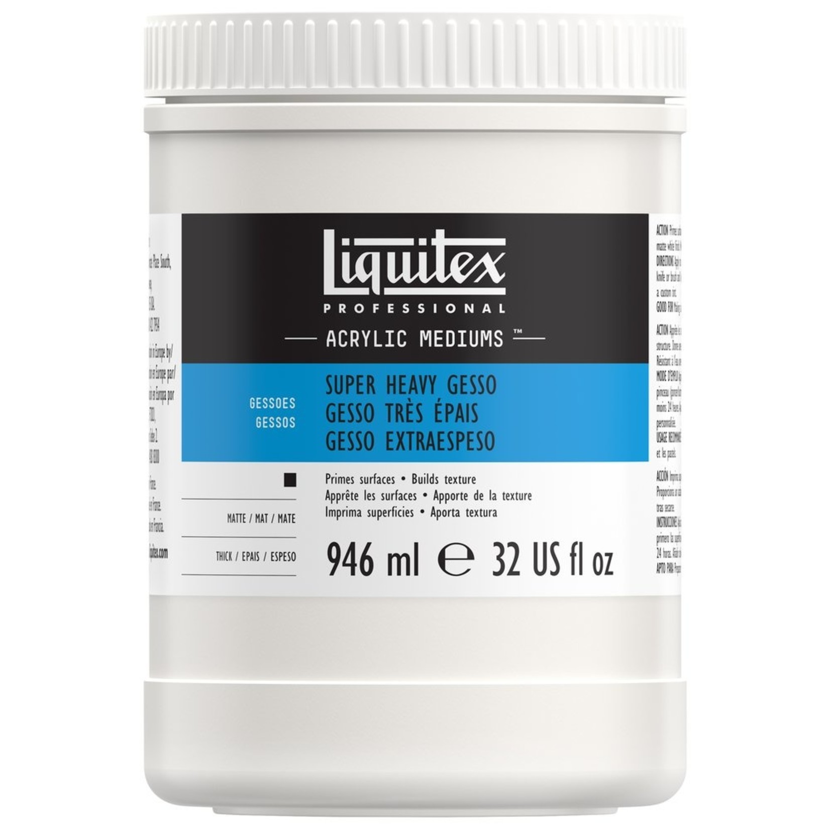 LIQUITEX LIQUITEX SUPER HEAVY GESSO WHITE 32OZ