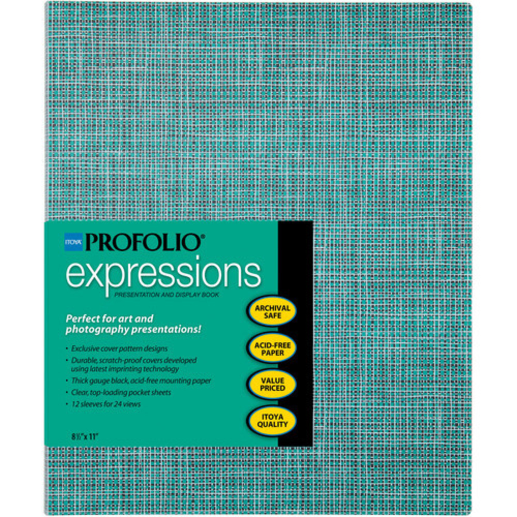 ITOYA PROFOLIO EXPRESSIONS 8.5X11 AQUA SQUARES DISC