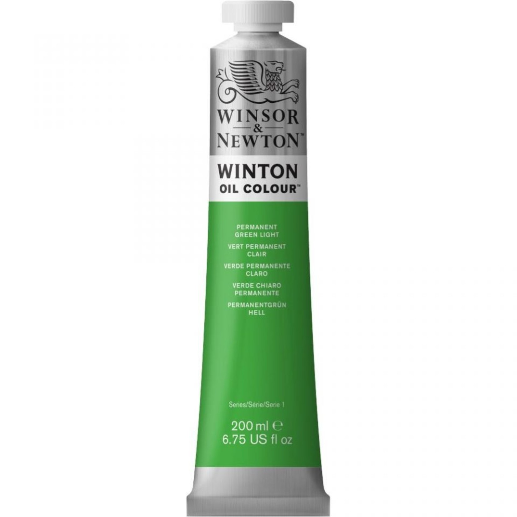 WINSOR & NEWTON WINTON OIL 200ML PERMANENT GREEN LIGHT