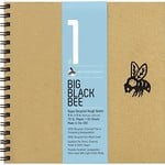 BEE PAPER BIG BLACK BEE RECYCLED SKETCH PAD KRAFT 9X9