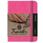 PENTALIC PENTALIC TRAVELER POCKET JOURNAL SKETCH 4X6 BRIGHT PINK