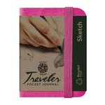 PENTALIC PENTALIC TRAVELER POCKET JOURNAL SKETCH 4X3 BRIGHT PINK