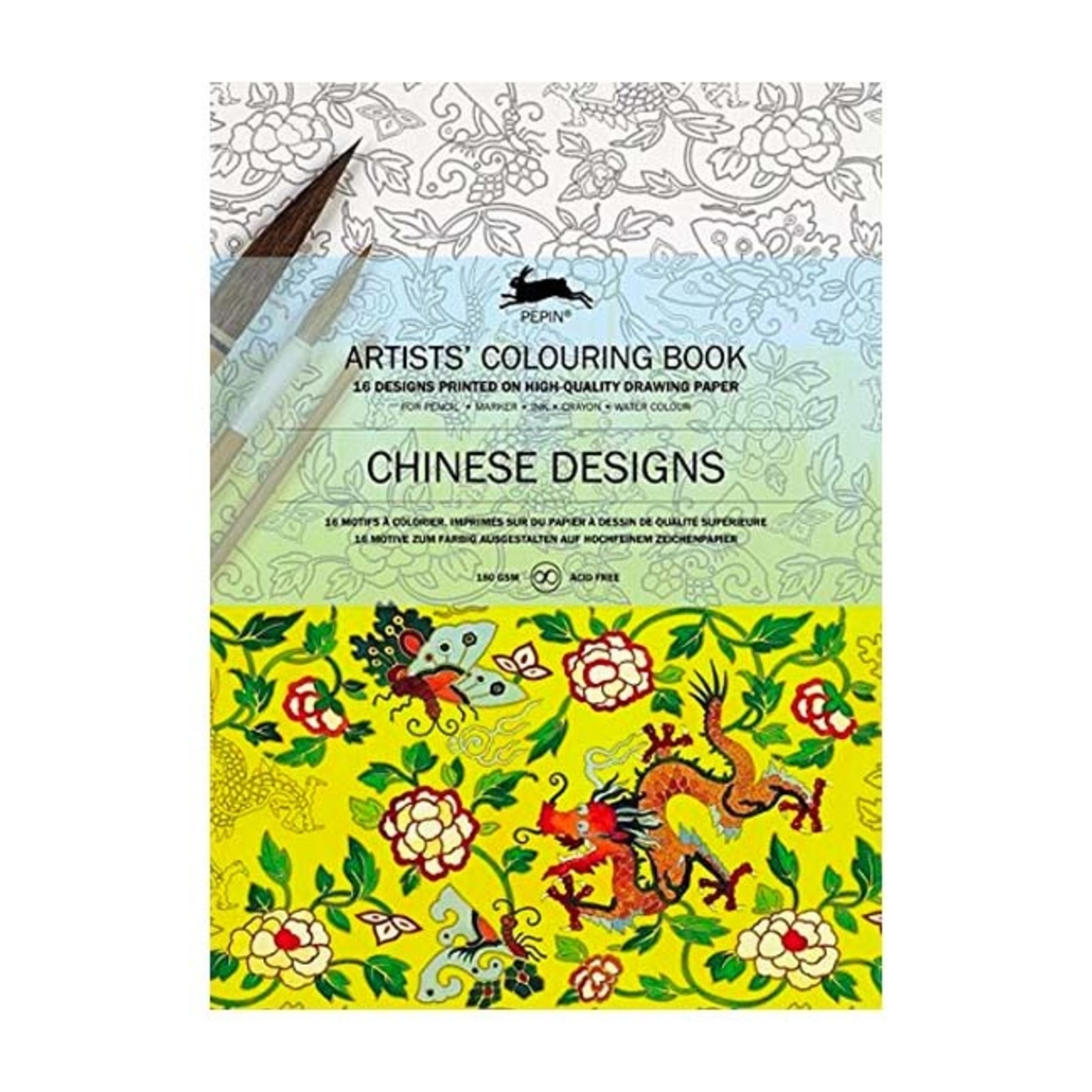 PEPIN ARTISTS' COLOURING BOOK CHINESE DESIGNS