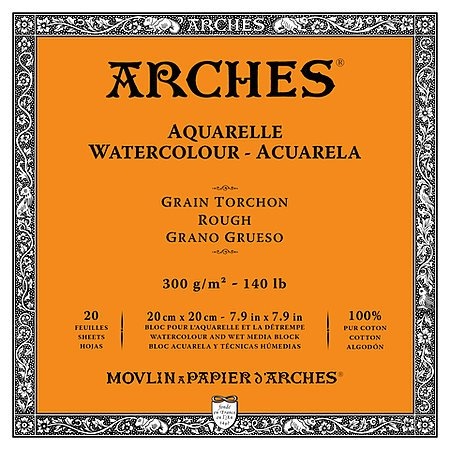 ARCHES ARCHES WATERCOLOUR BLOCK 140LB ROUGH 7.9X7.9