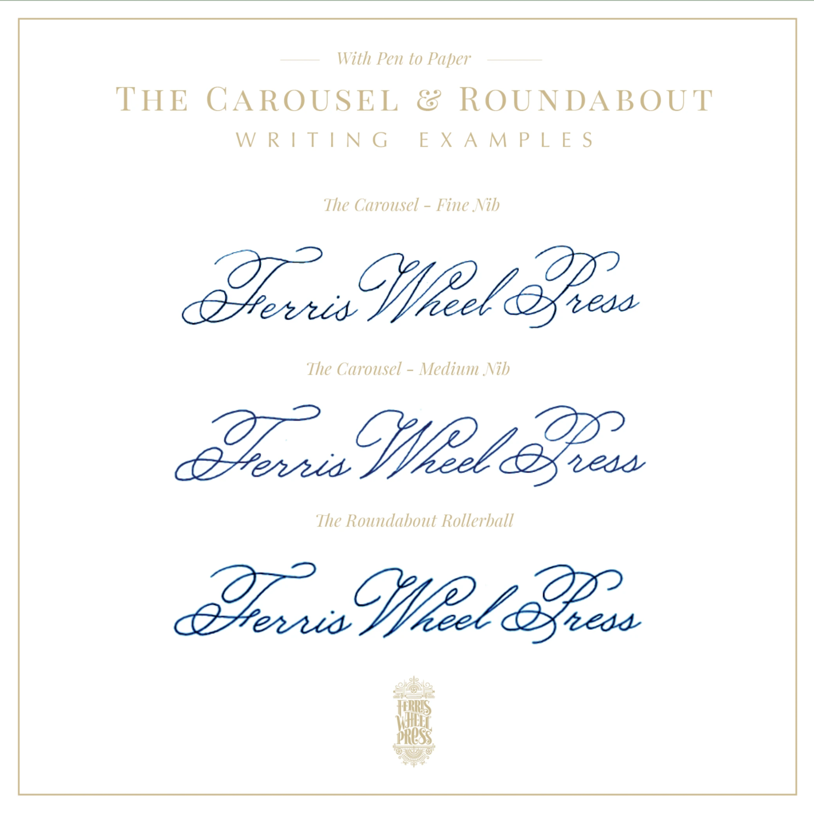FERRIS WHEEL PRESS CAROUSEL FOUNTAIN PEN SEASIDE GLASS
