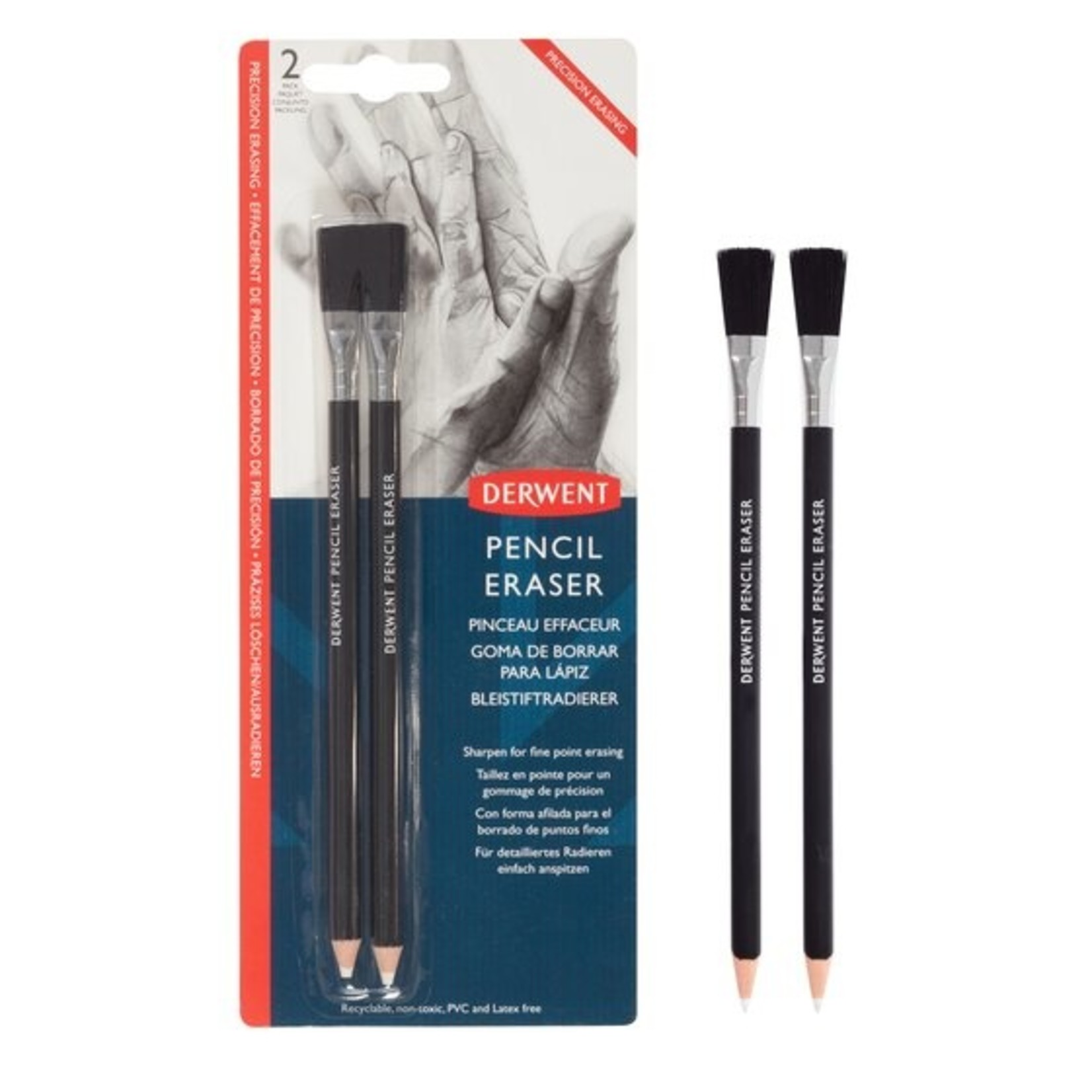 DERWENT DERWENT ERASER PENCIL WITH BRUSH