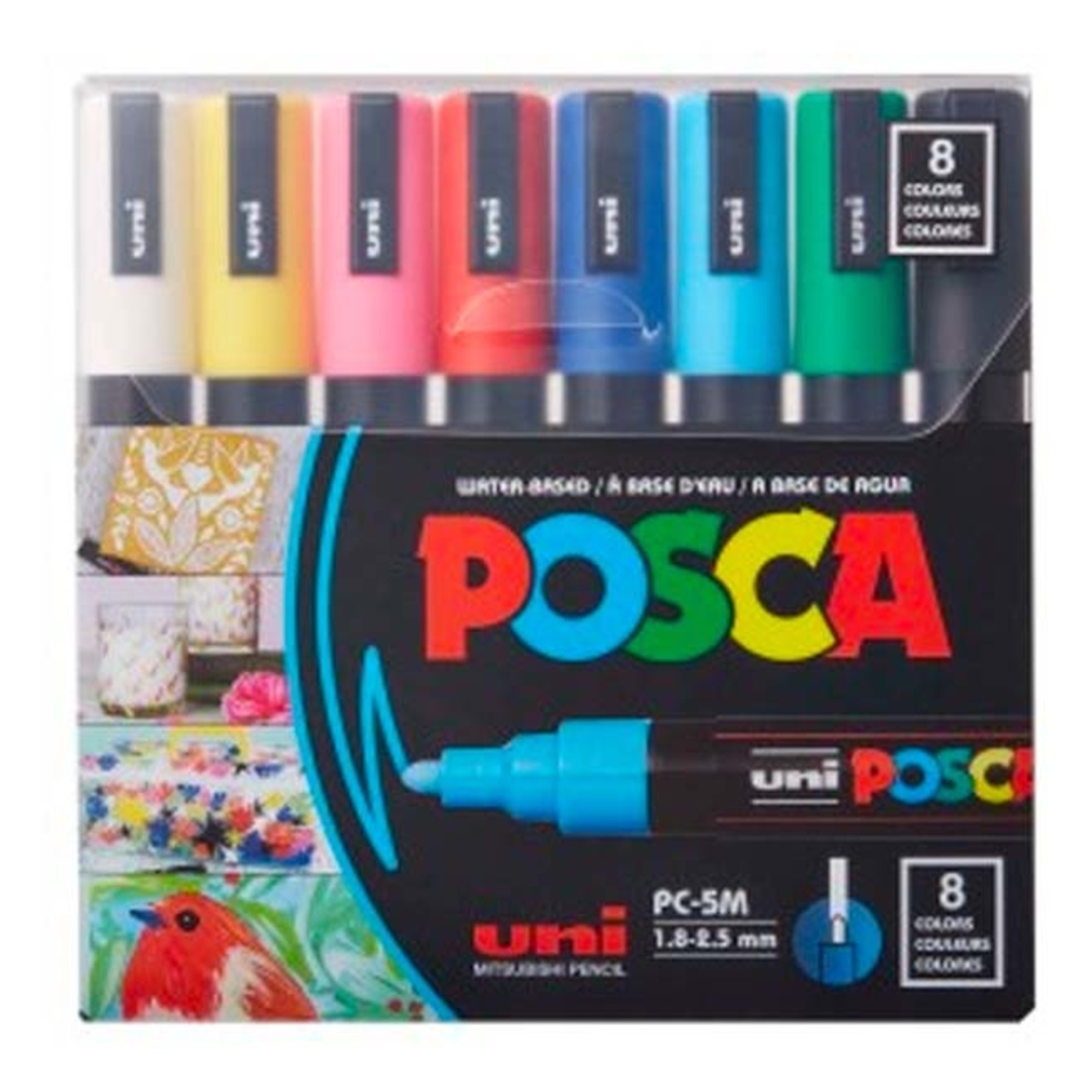 UNI POSCA MARKER PC-5M SET/8 BASIC
