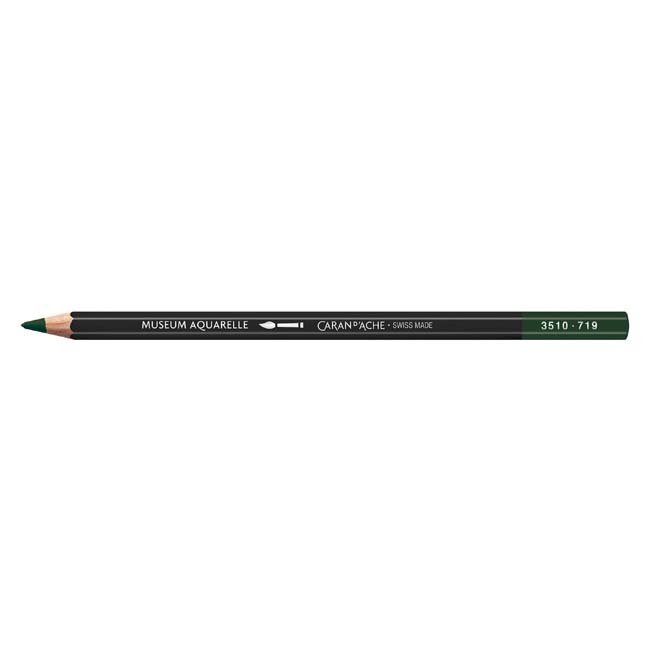 Caran d'Ache : Museum Aquarelle Pencil : Dark Phthalocyanine Green