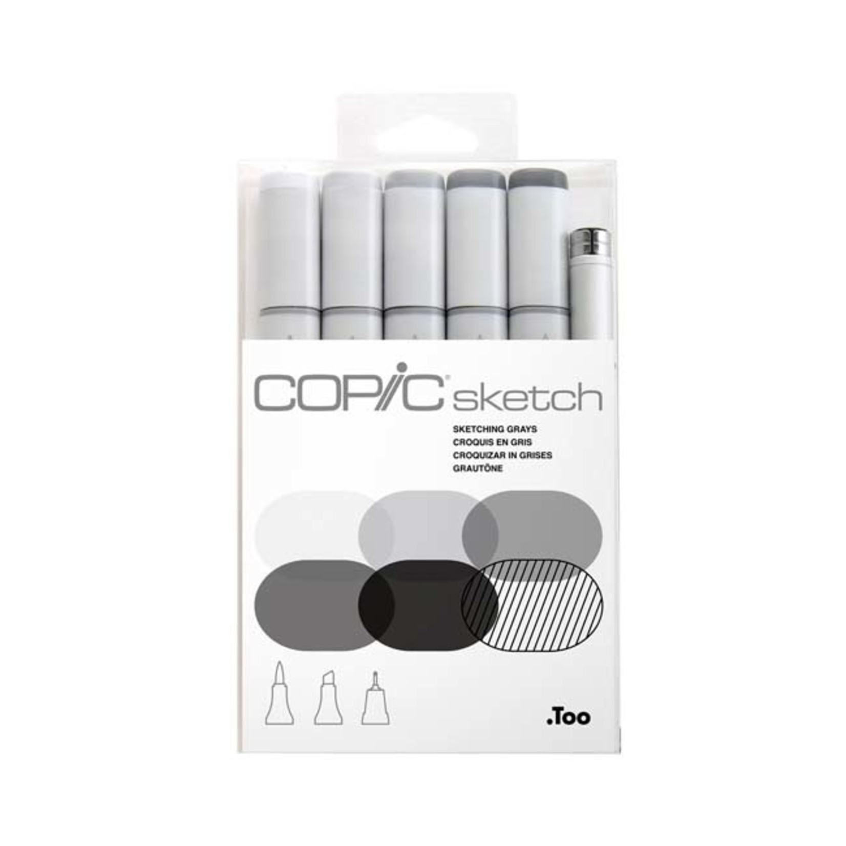 COPIC COPIC SKETCH SET/6 NEUTRAL SKETCHING GRAYS