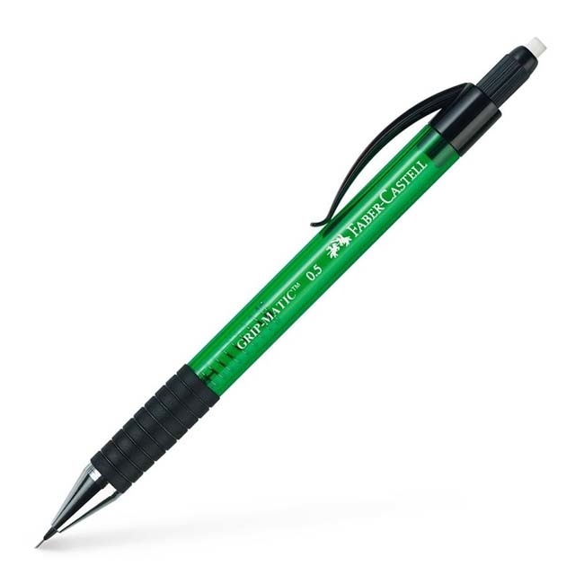 FABER CASTELL GRIP MATIC MECHANICAL PENCIL 0.5MM GREEN - The
