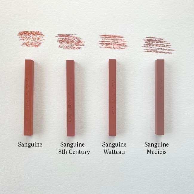 The S&T Store - Conte Sanguine Watteau Medium Dark Crayon Set of 2