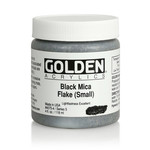 GOLDEN GOLDEN ACRYLIC MEDIUM MICA FLAKE BLACK (SMALL) 4OZ