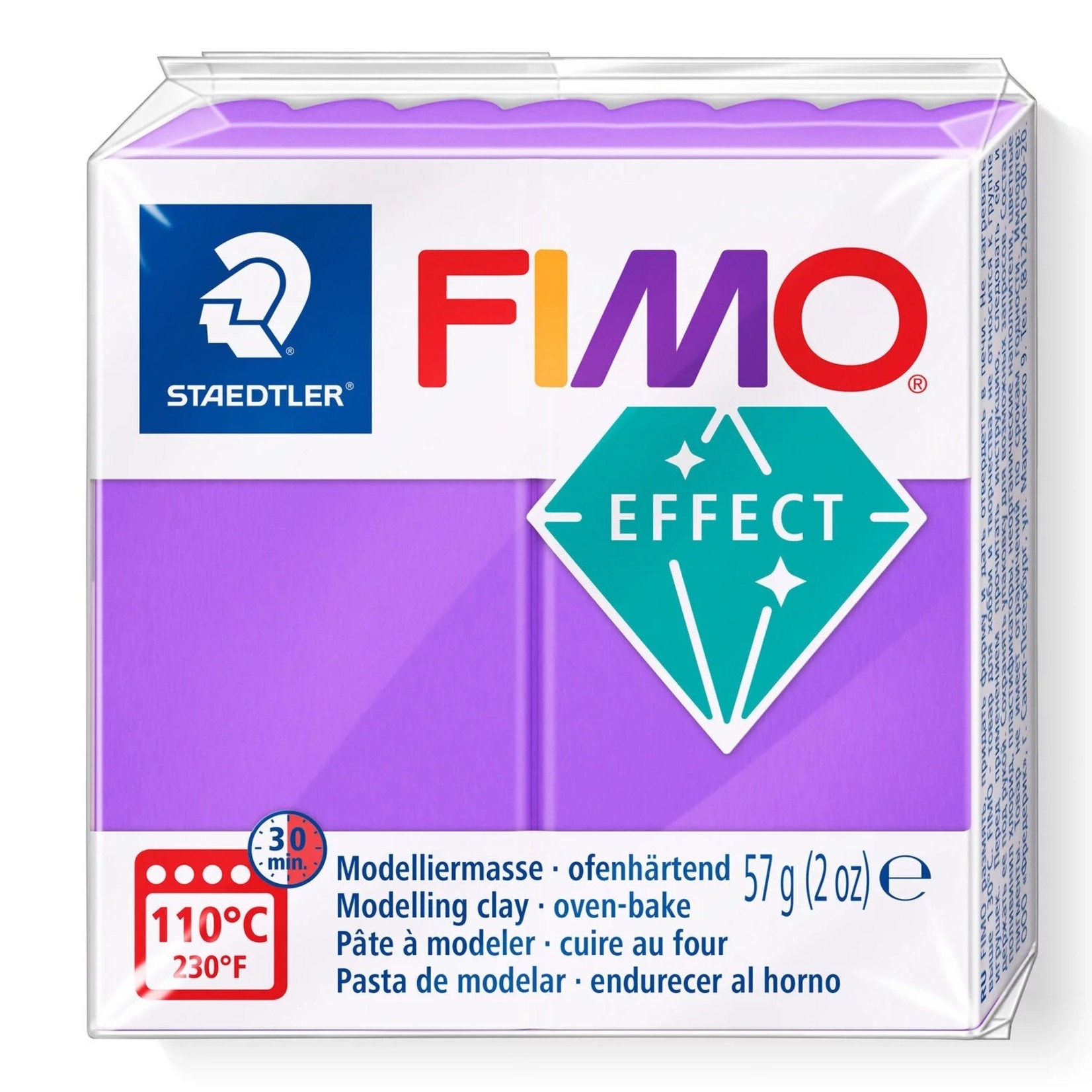 STAEDTLER FIMO EFFECT TRANSLUCENT 604 PURPLE DISC