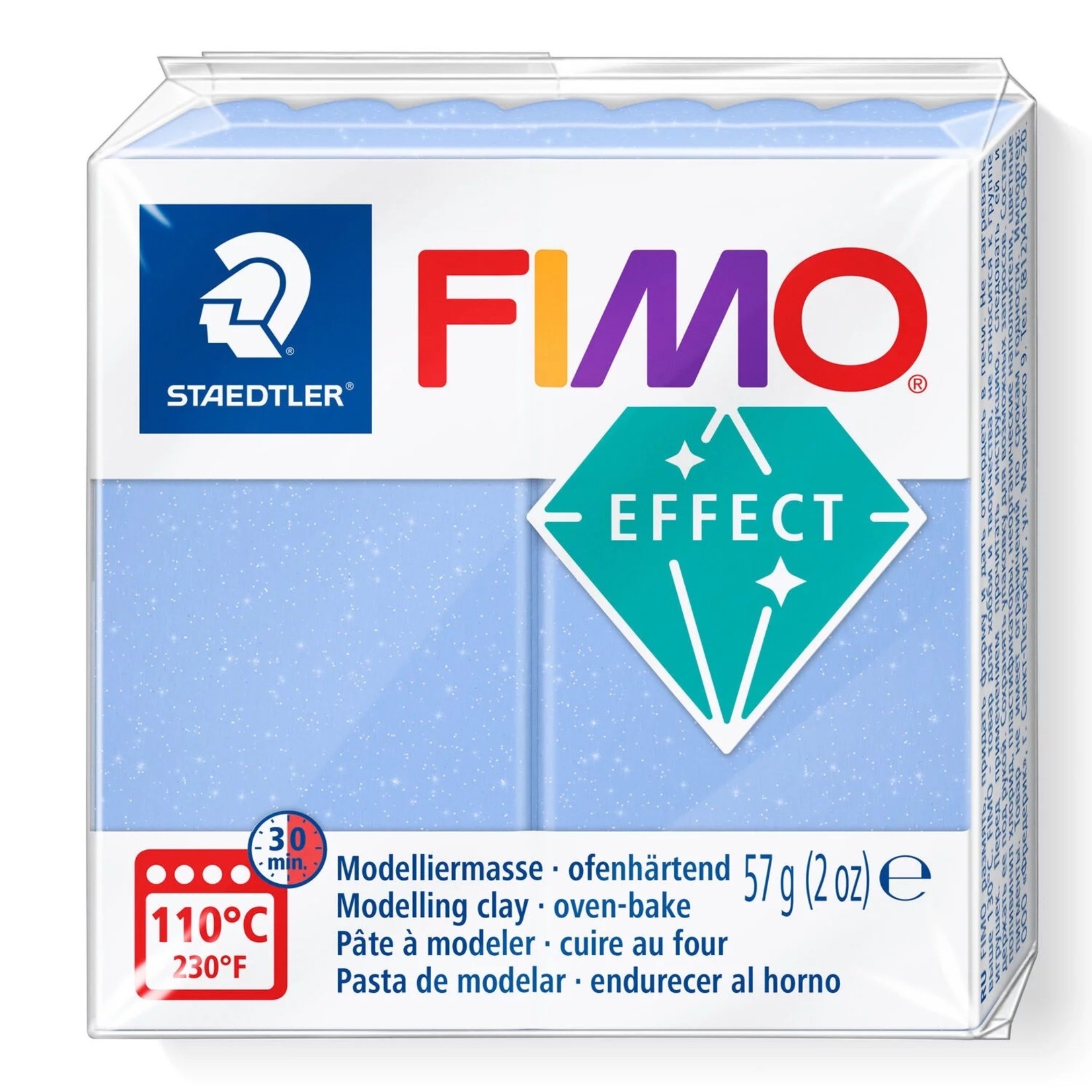 STAEDTLER FIMO EFFECT GEMSTONE 386 BLUE AGATE DISC