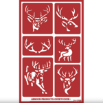 ARMOUR OVER N OVER GLASS ETCHING STENCIL DEER