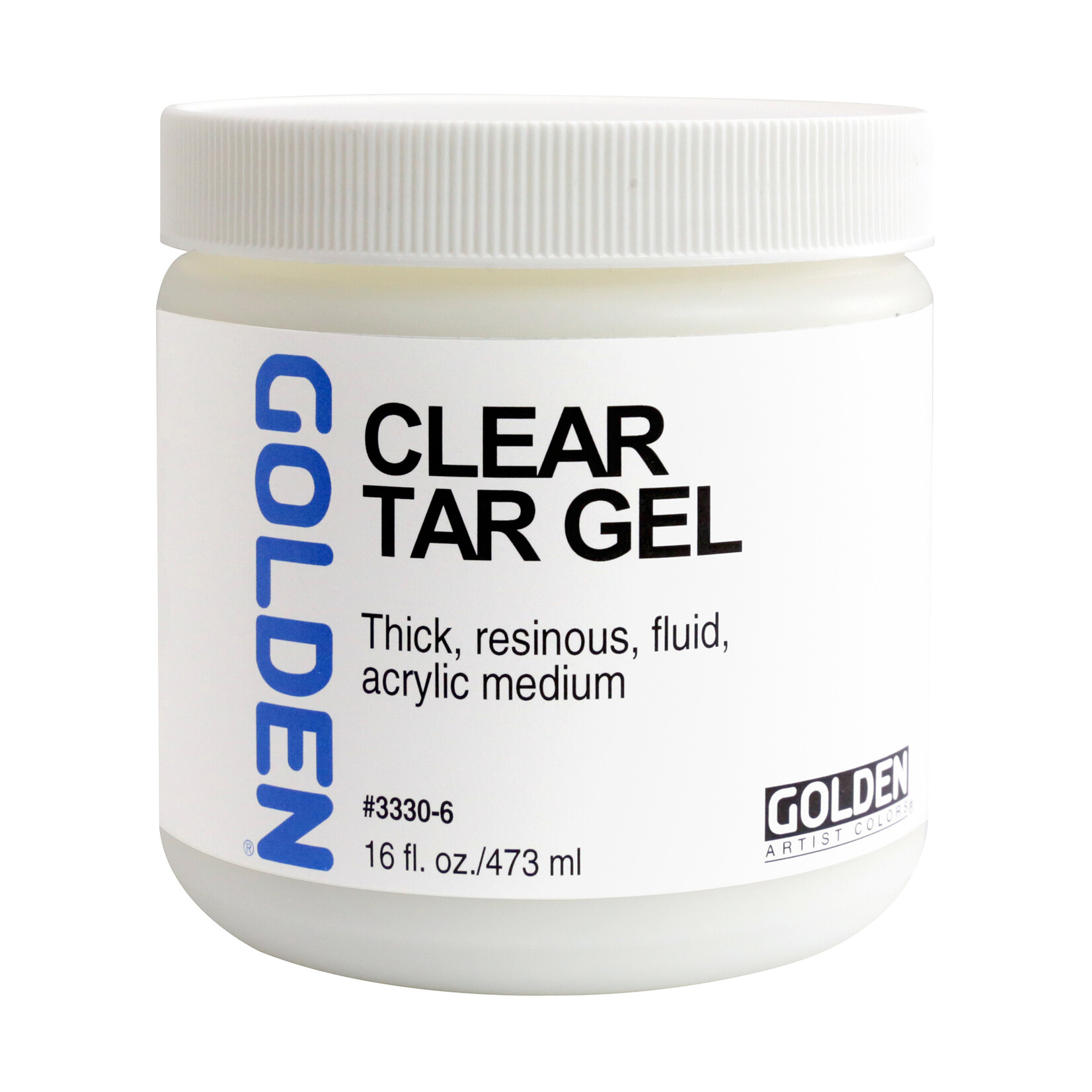 GOLDEN GOLDEN ACRYLIC MEDIUM CLEAR TAR GEL 16OZ