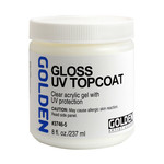 GOLDEN GOLDEN ACRYLIC MEDIUM GEL TOPCOAT W/ UVLS GLOSS 8OZ