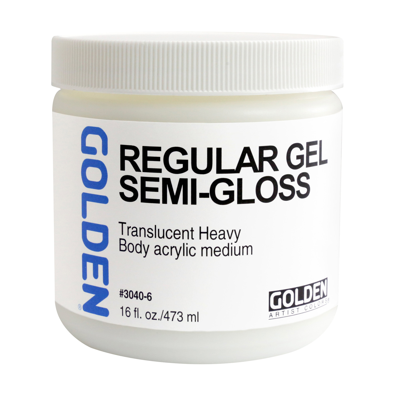 GOLDEN GOLDEN ACRYLIC MEDIUM REGULAR GEL SEMI-GLOSS 16OZ