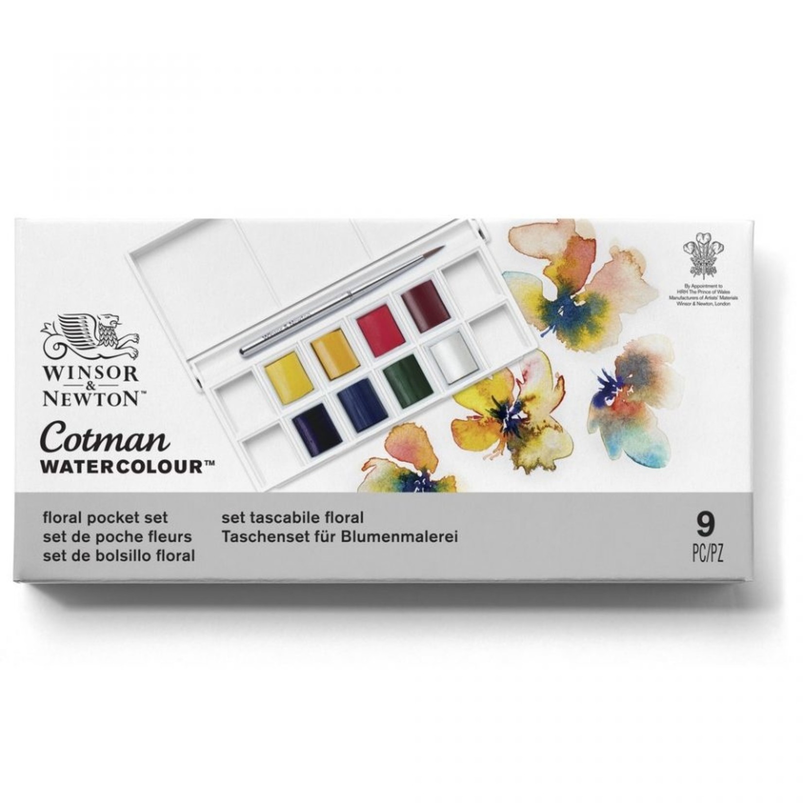 COTMAN WATERCOLOUR FLORAL POCKET SET