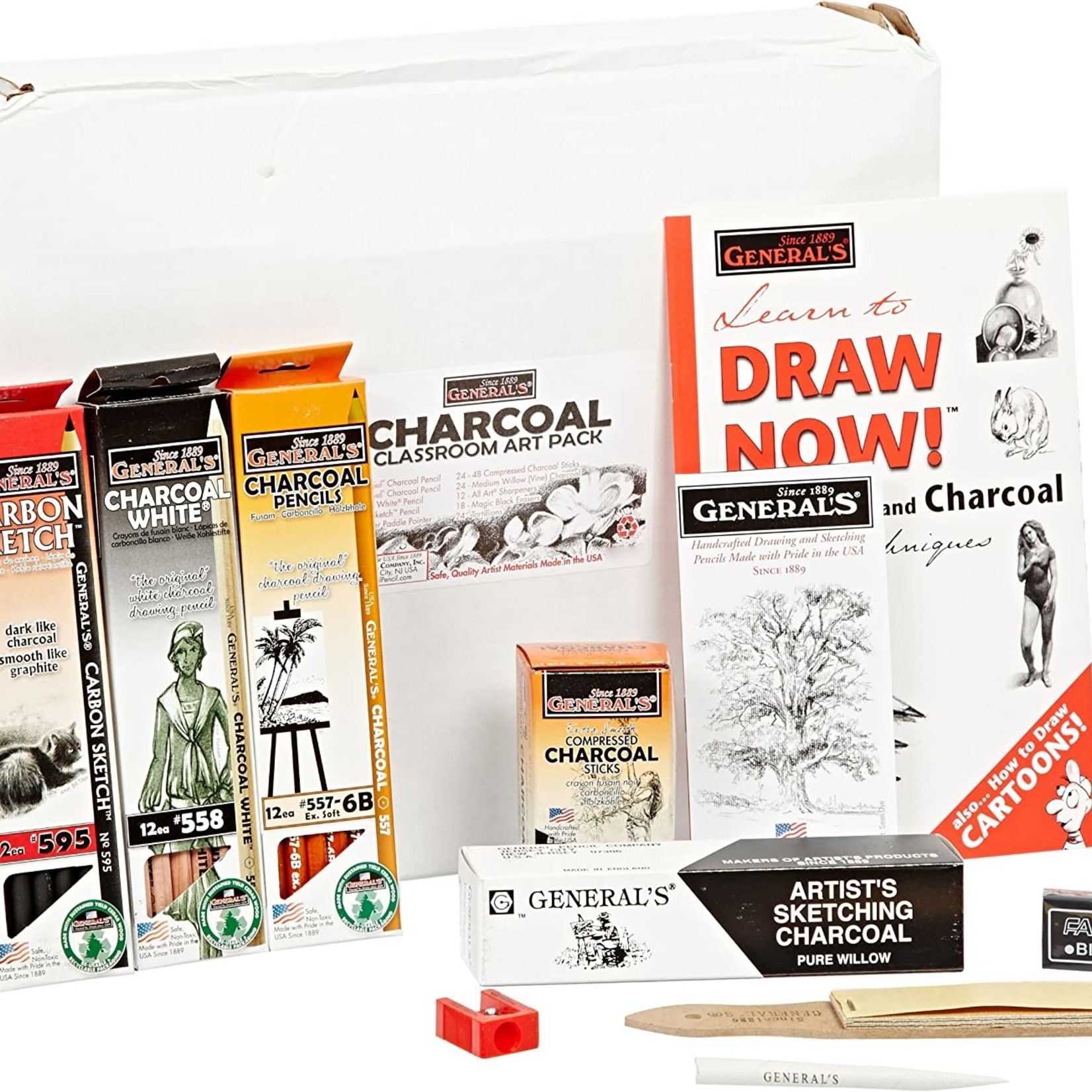 BULK - GENERAL'S COMPRESSED CHARCOAL CLASS PACK