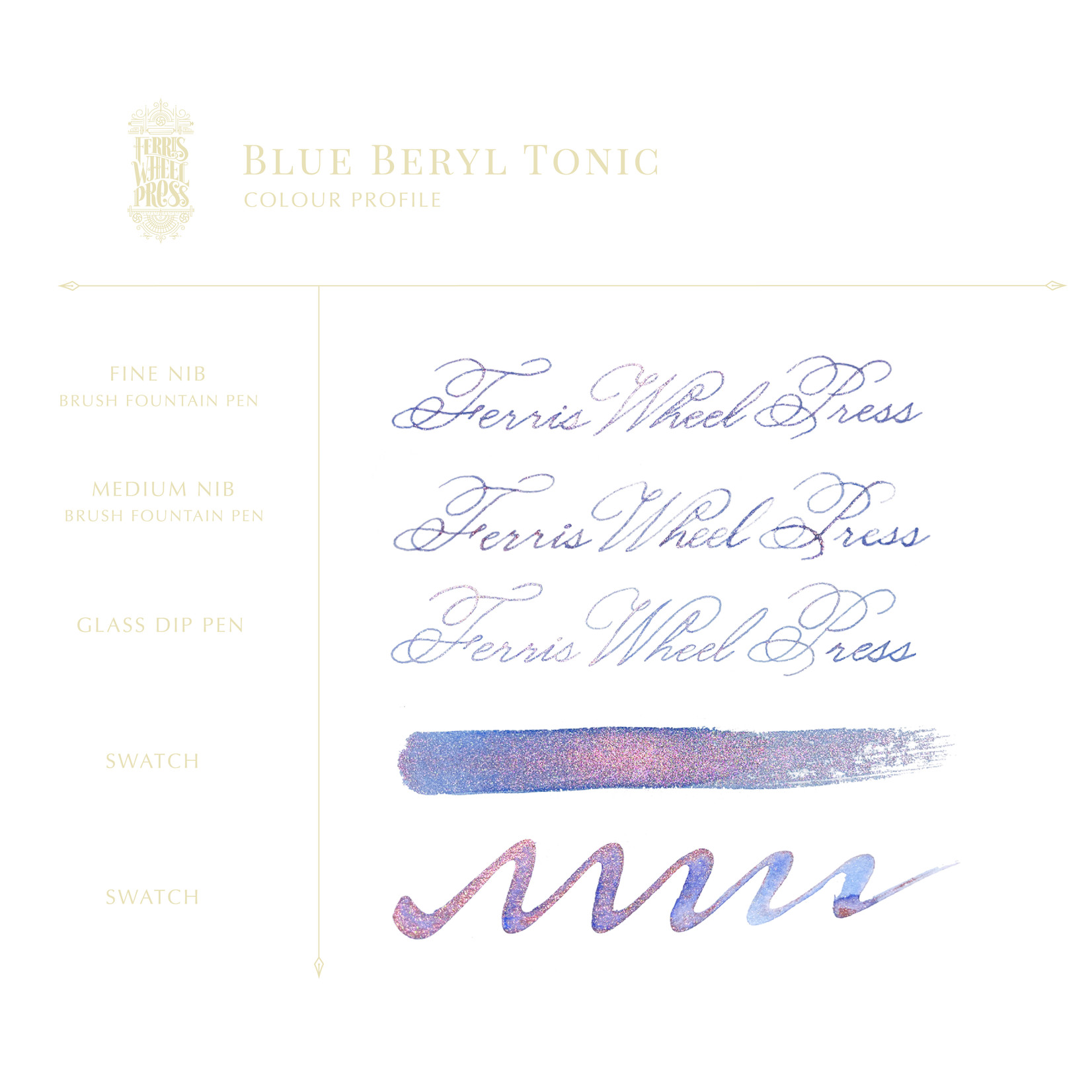 FERRIS WHEEL PRESS INK 20ML BLUE BERYL TONIC